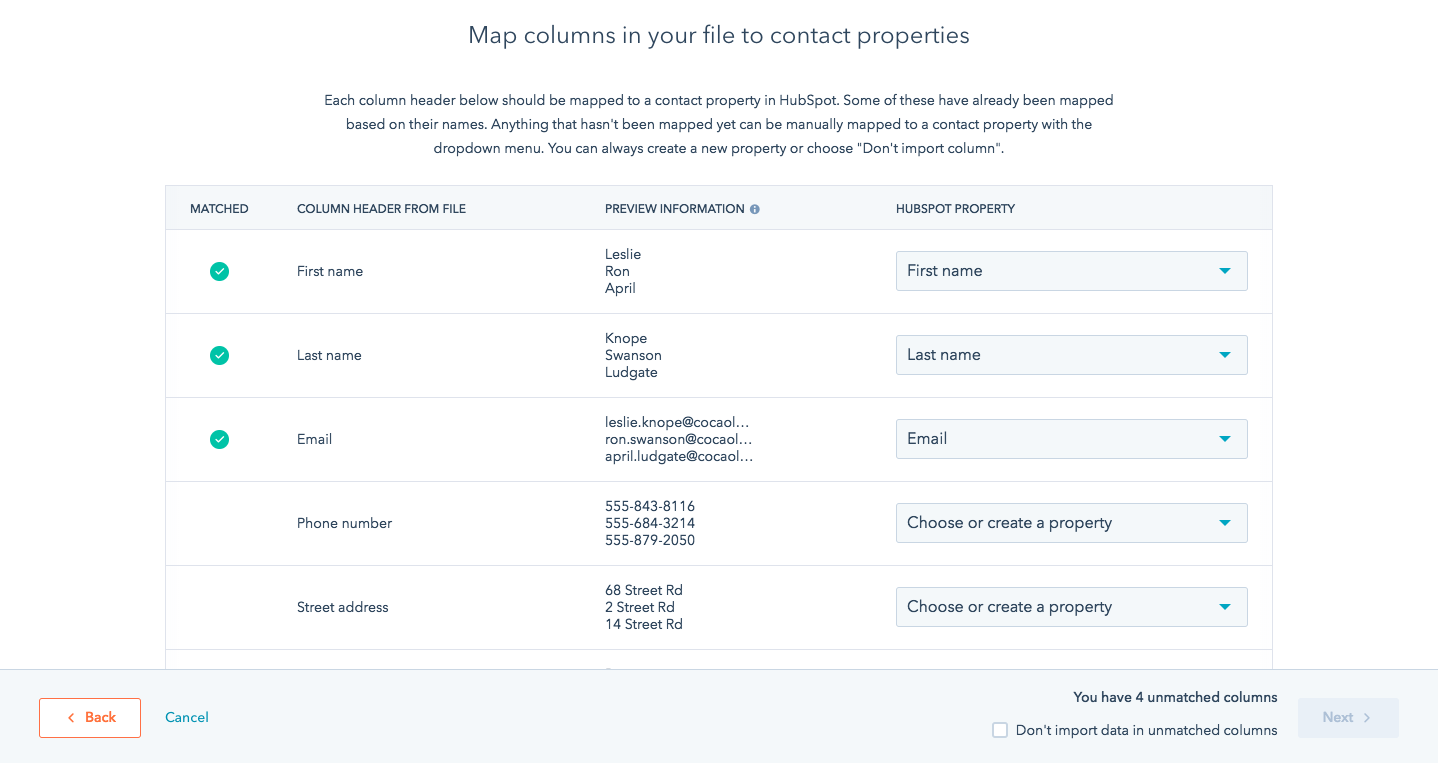 Importing Data Into HubSpot